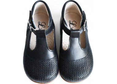 Chaussures Salomés bébés en cuir tressé, excellent maintien