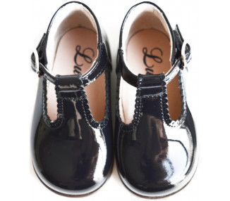 Chaussures Salomé en cuir vernis souple pour bébés filles
