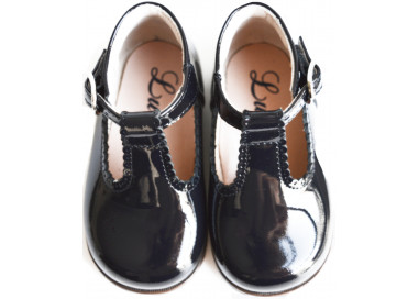 Chaussures Salomé en cuir vernis souple pour bébés filles