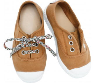 MOUTARDE CAMEL Toiles lacets et lastiques Chaussures Lucine