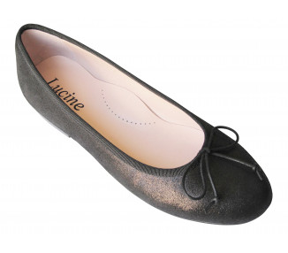 Ballerines - NUBUCK NOIR IRISE