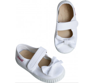 Babies velcro - NOEUD BLANC