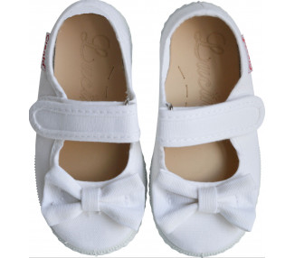 Babies velcro - NOEUD BLANC