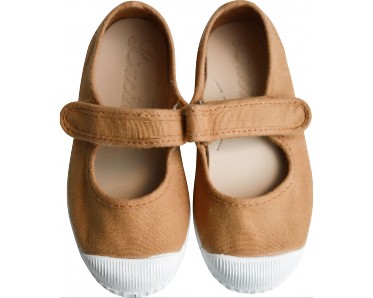 Chaussures en toiles ballerines Babies SCRATCH - Moutarde camel