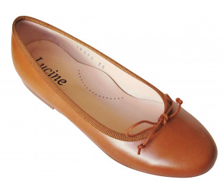 Ballerines en cuir CAMEL