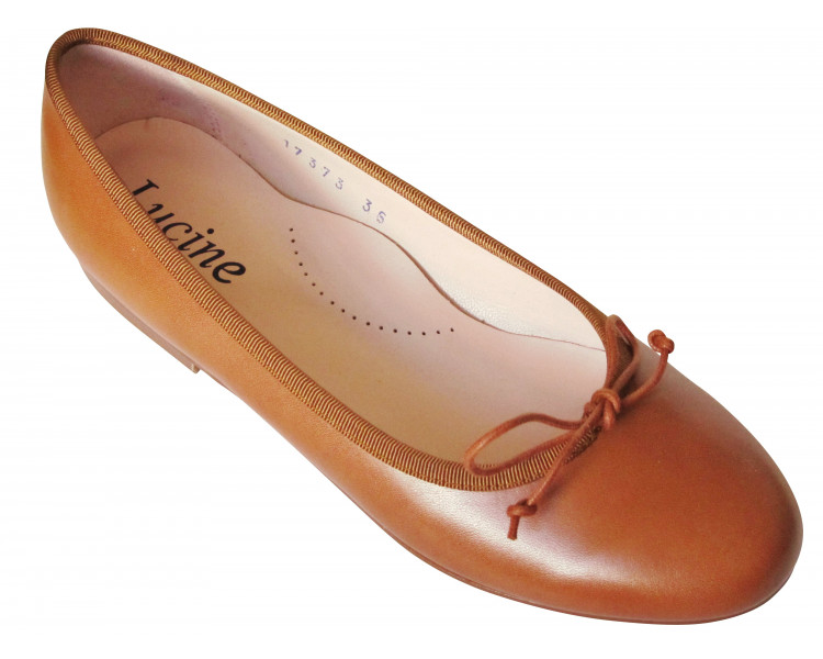 Ballerines en cuir CAMEL