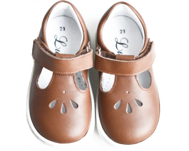 Aubin SOUPLES Velcro - cuir camel t18-26