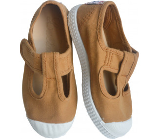 Chaussures Sandales en TOILES Salomé enfant - Moutarde CAMEL