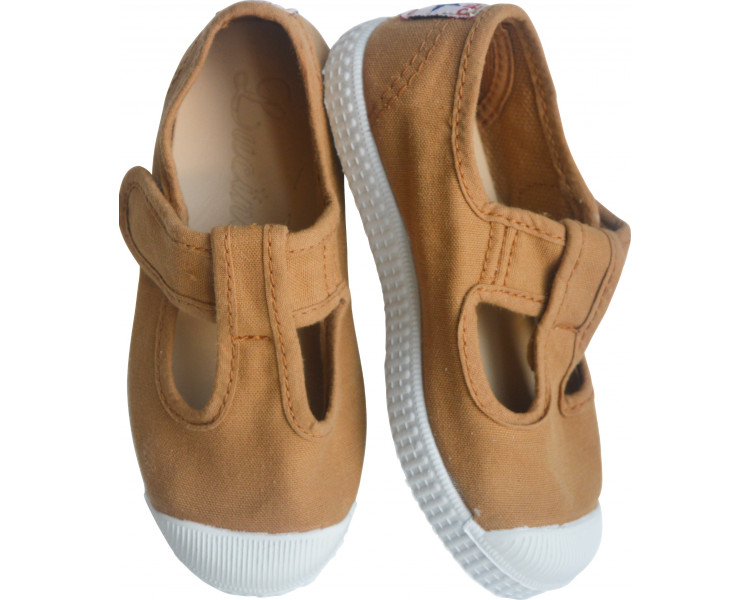 Chaussures Sandales en TOILES Salomé enfant - Moutarde CAMEL