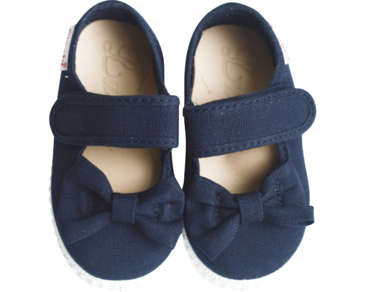 Babies velcro NOEUD MARINE Chaussures Lucine