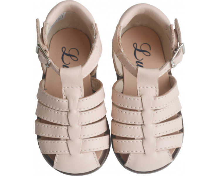 Nu-pieds SOUPLES Clarence sandales - cuir ROSE nude