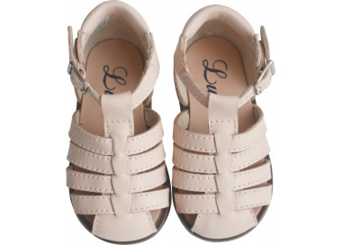 nu-pieds cuir souple pour bébés filles