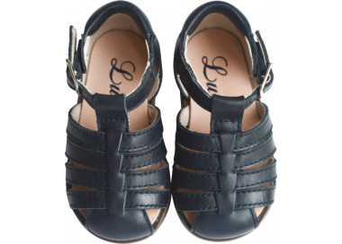 Nu-pieds souples pour bébés mixtes en cuir