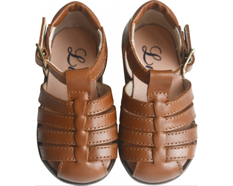 Nu-pieds SOUPLES Clarence sandales - cuir CAMEL