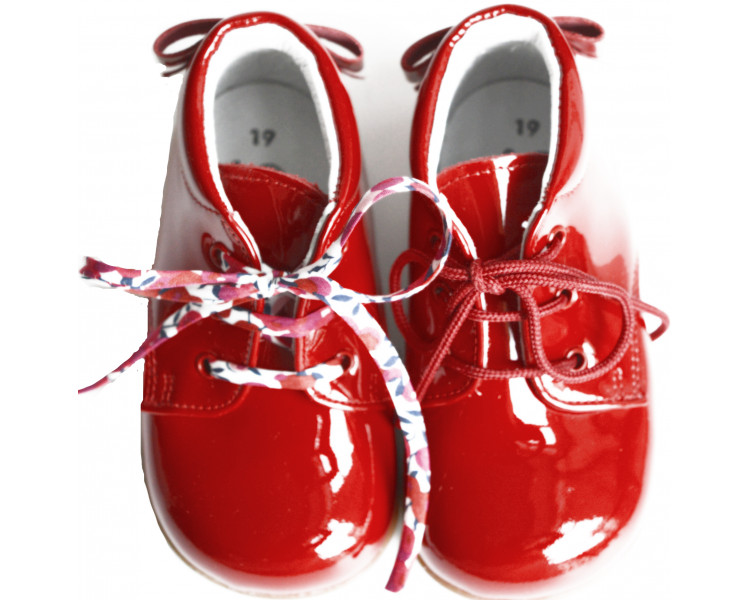 Chaussures Bottillons SOUPLES Azylis noeud côté - vernis rouge