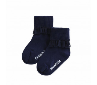 Chaussettes basses tulle droit - MARINE