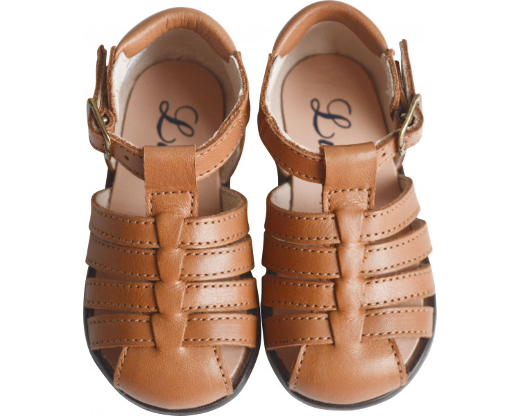 Nu-pieds SOUPLES Clarence sandales - cuir CAMEL clair