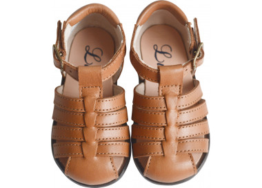 Nu-pieds souples bébés mixtes en cuir adaptées pieds standards et fins
