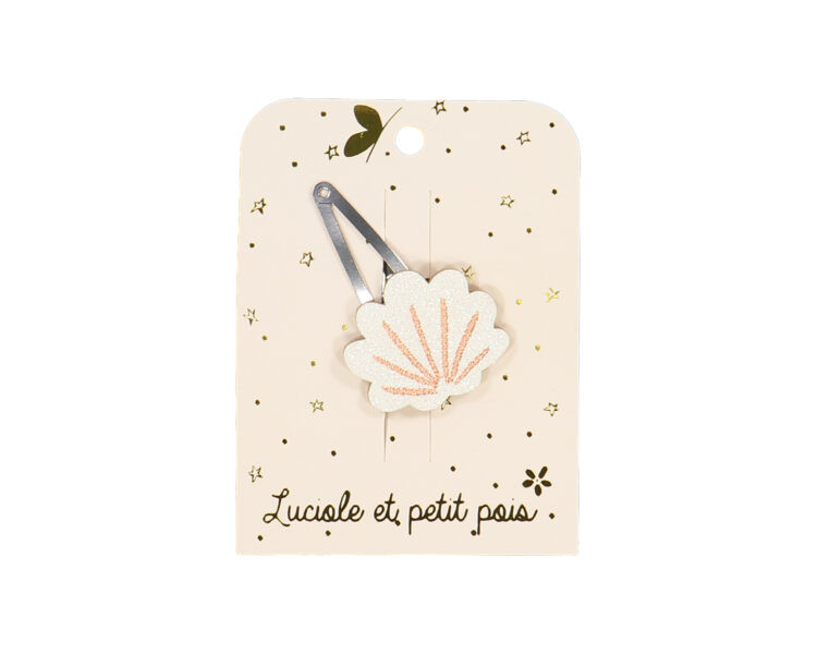 Barrette coquillage – Blanc Barrette coquillage – Blanc