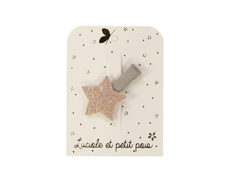 Barrette mini étoile glitter - Rose Barrette mini étoile glitter - Rose