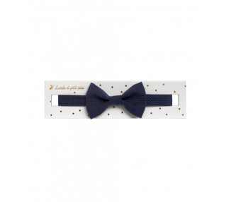 Noeuds papillon garçons – Mini pois marine