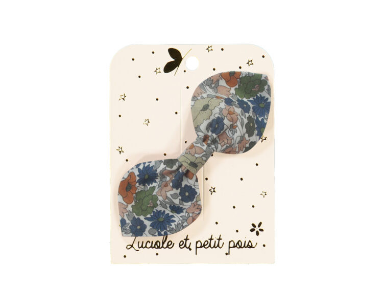 Barrette grand noeud lapin - Liberty Poppy Forest CROCODILE