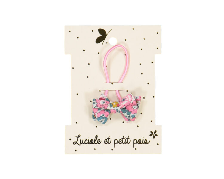 élastiques cheveux bébé, noeud papillons liberty et paillettes