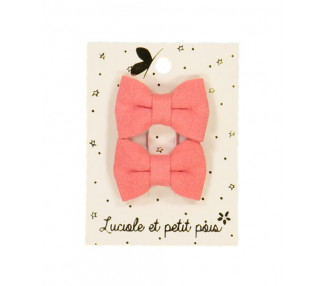 Barrettes Mini Papillon - Corail