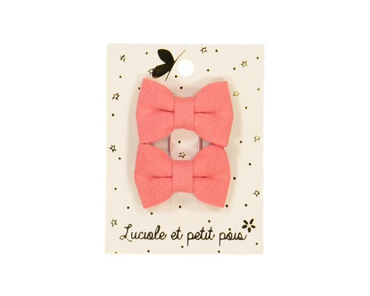 Barrettes Mini Papillon - Corail