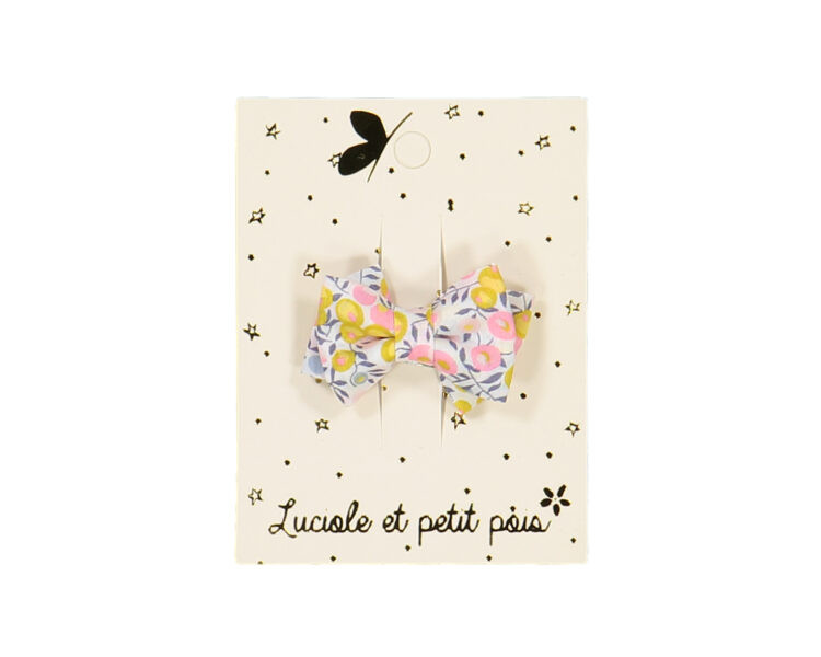 Mini noeud double - Liberty Wiltshire bud aurore Mini noeud double - Liberty Wiltshire bud aurore