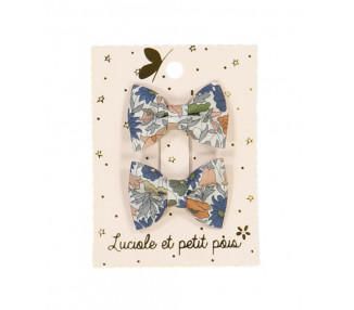 Barrettes Mini Papillon -Liberty poppy forest