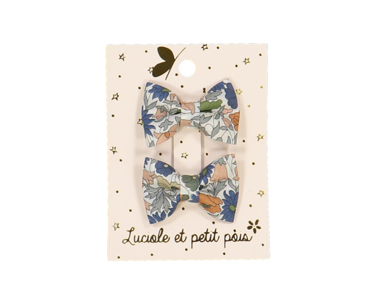Barrettes Mini Papillon -Liberty poppy forest Barrettes Mini Papillon -Liberty poppy forest