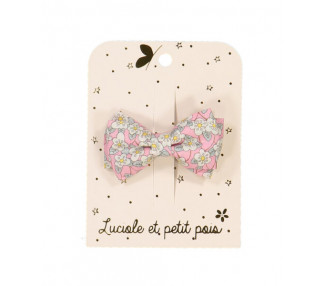 Barrette noeud double - Liberty pink paradise