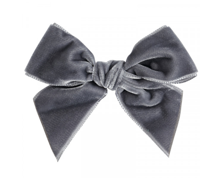 GRAND NOEUD pince crocodile - Gris GRAND NOEUD pince crocodile - Gris