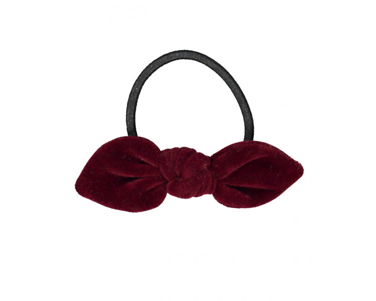 Grand élastique noeud lapin - Velours Bordeaux Grand élastique noeud lapin - Velours Bordeaux