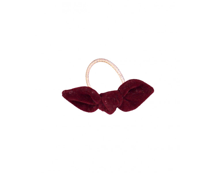 Elastique noeud lapin - Velours Bordeaux Elastique noeud lapin - Velours Bordeaux