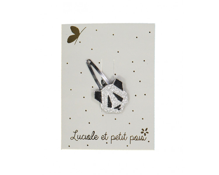 Barrette Panda – Argent