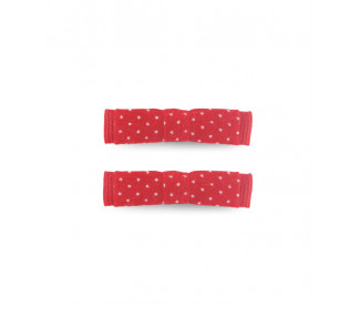 Barrettes Mini kimono - Rouge pois blanc