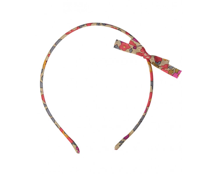 Serre-tête mini nœud - Liberty Fluo Thé Serre-tête mini nœud - Liberty Fluo Thé
