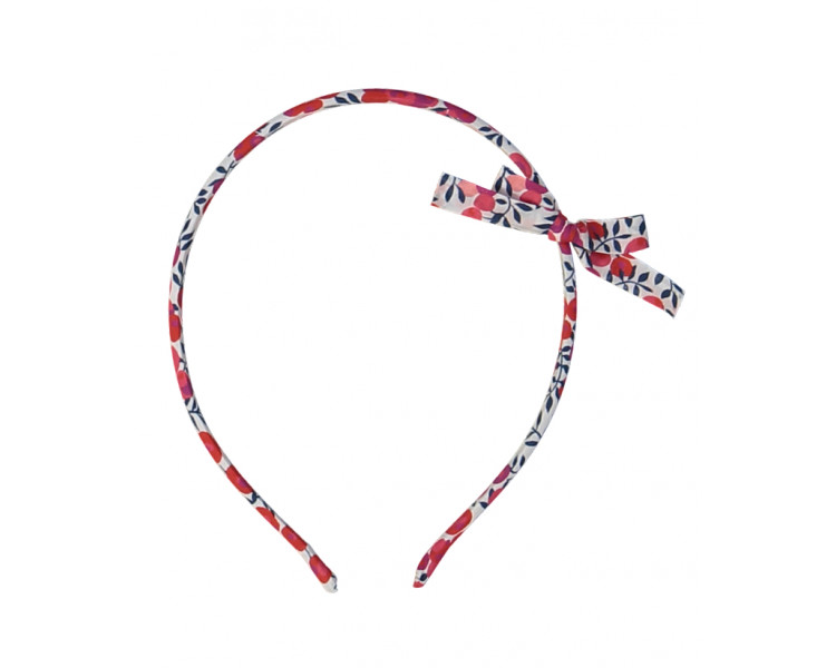 Serre-tête mini nœud - Liberty Wiltshire rouge Serre-tête mini nœud - Liberty Wiltshire rouge