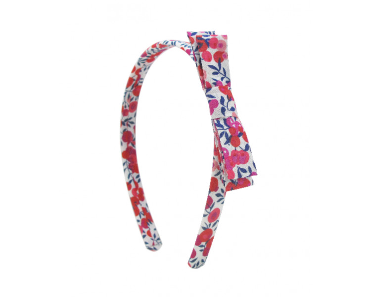 Serre-tête nœud plat - Liberty Wiltshire rouge Serre-tête nœud plat - Liberty Wiltshire rouge