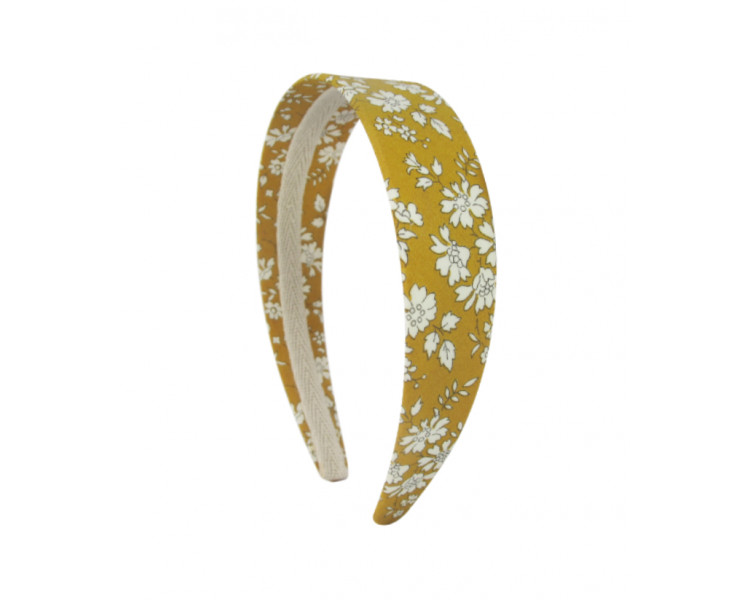 Serre-tête plat - Liberty Capel moutarde Serre-tête plat - Liberty Capel moutarde