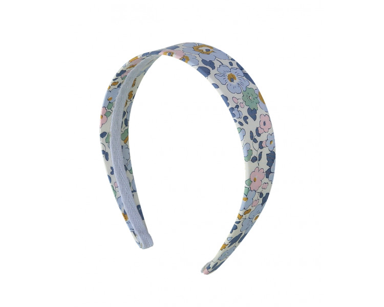 Serre-tête plat - Liberty Betsy Bleu denim Serre-tête plat - Liberty Betsy Bleu denim