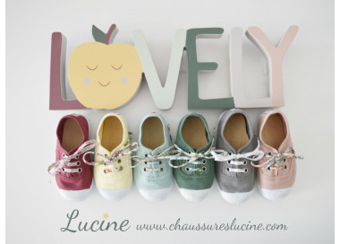 Tennis baskets en toiles souples nombreuses couleurs pour bébé enfant adulte