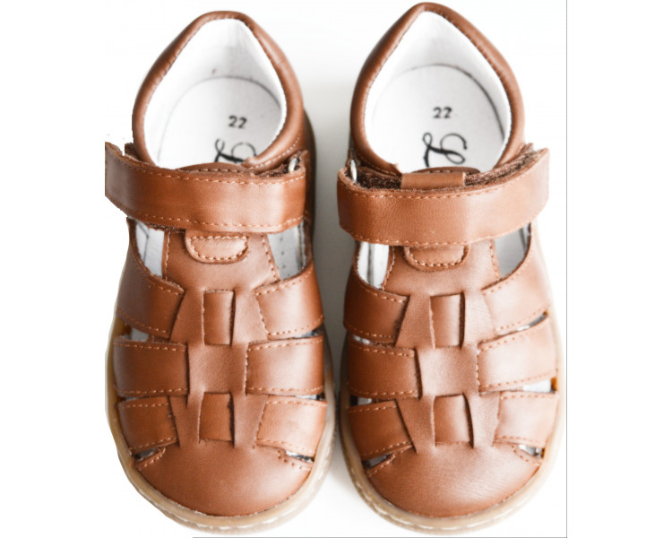 Nu-pieds VELCRO SOUPLES - CAMEL