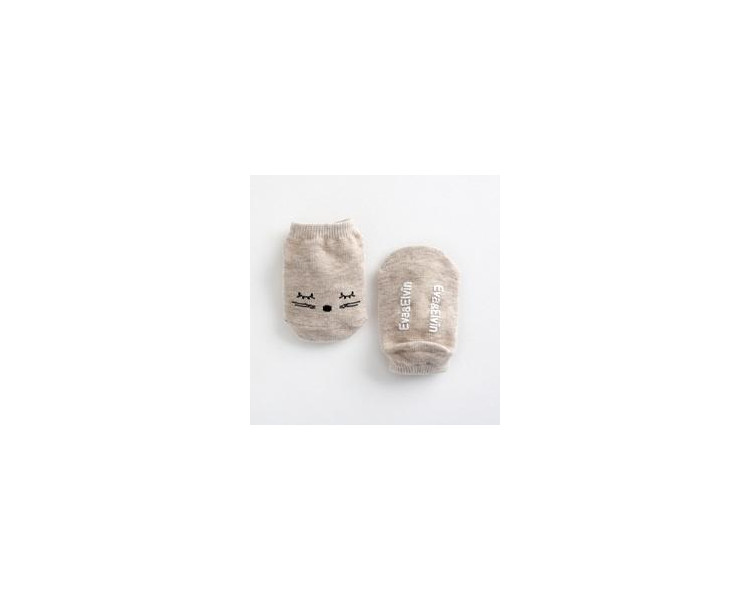 Chaussettes basses ours - TAUPE