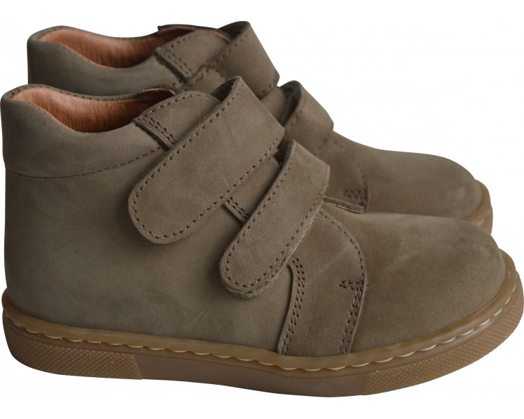 Chaussures garçon souples SCRATCH Achille - nubuck kaki vert