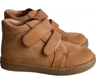 Achille souples VELCROS t22 à 37 - Nubuck CAMEL