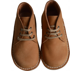 Chaussures garçon derbies à lacets Médéric - nubuck CAMEL