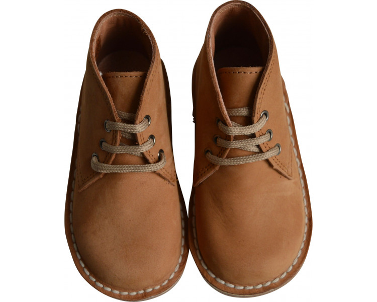 Chaussures garçon derbies à lacets Médéric - nubuck CAMEL